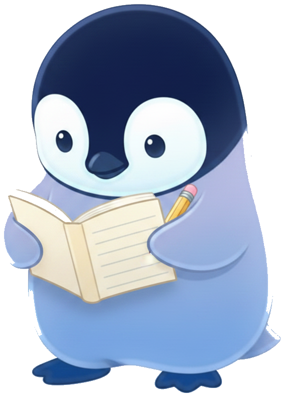 Sally the penguin reading