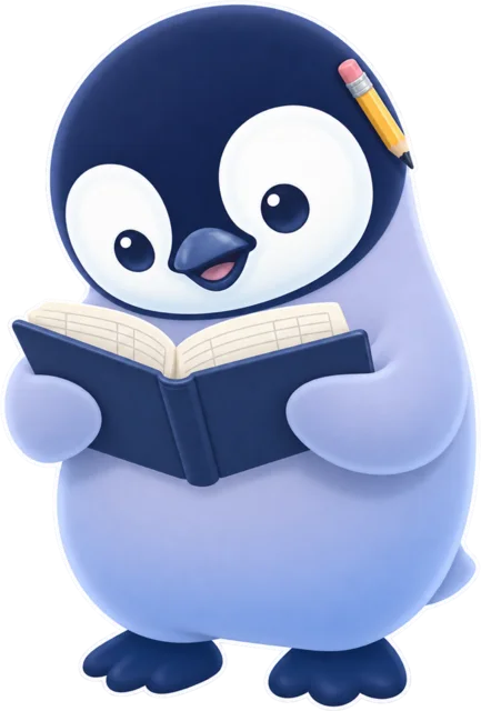 Sally the penguin reading
